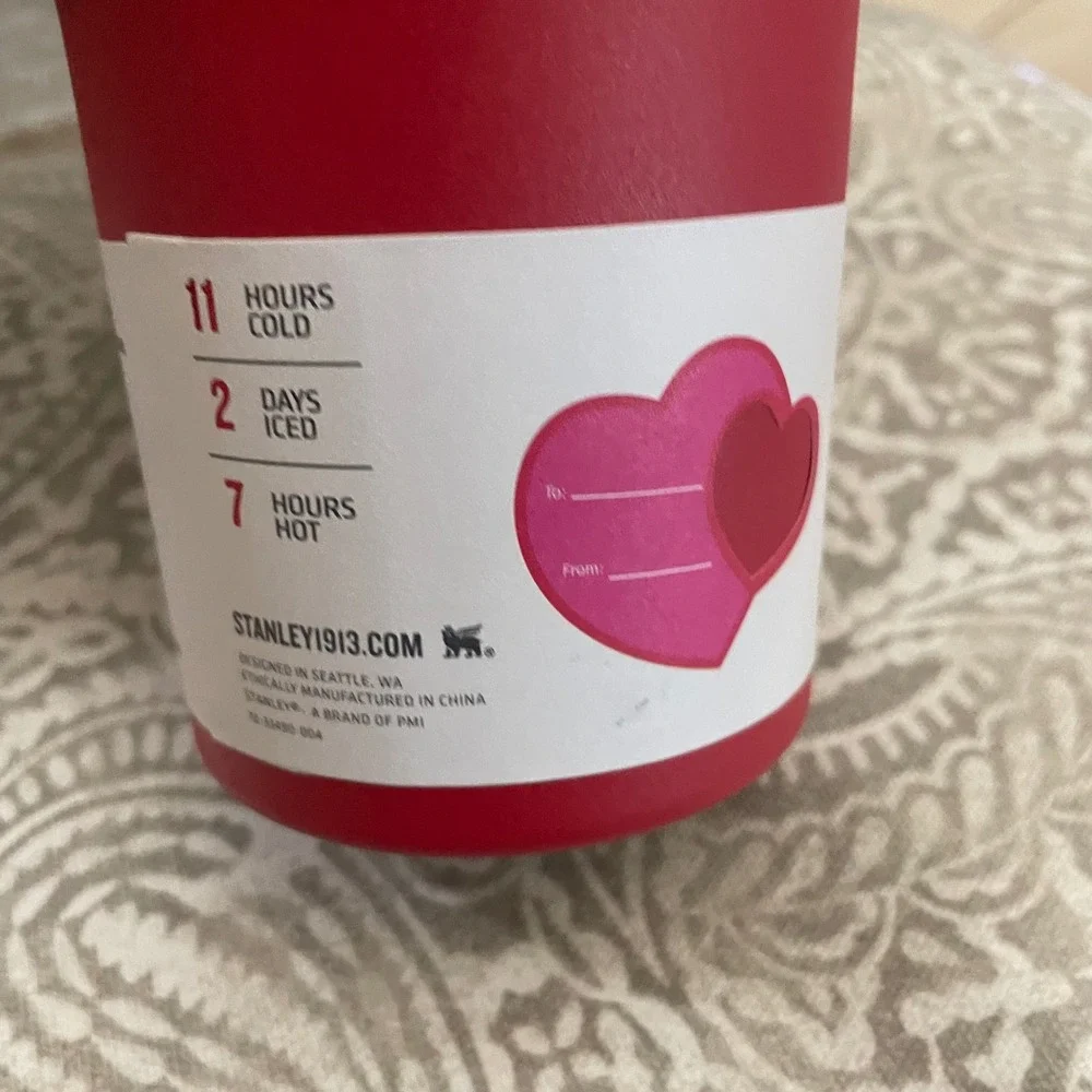 Stanley 40oz Quencher H2.0 FlowState Tumbler Red Heart Valentine Target exclusiv - Picture 4 of 8